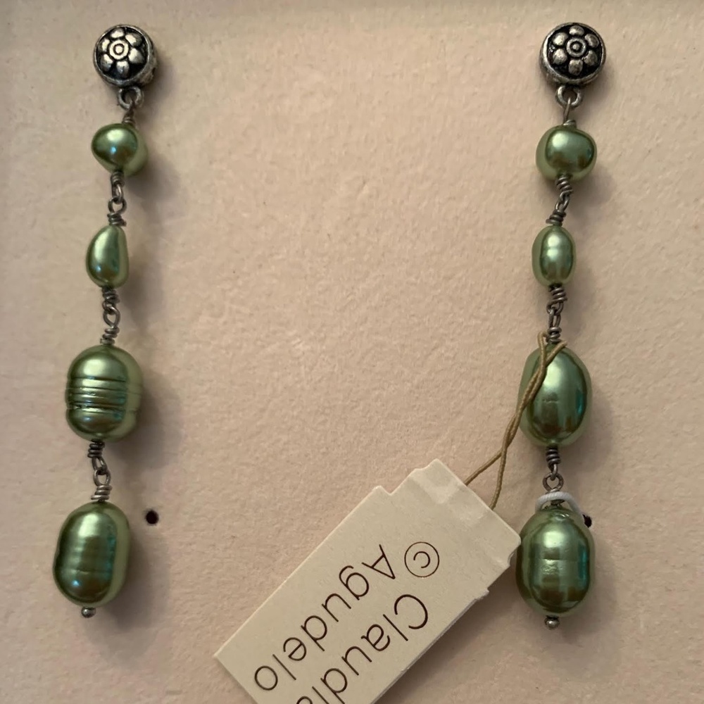 Vintage Claudia Agudelo drop earring, NWT
